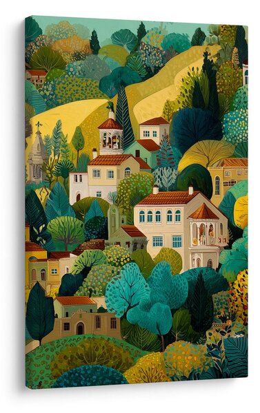 Quadro su tela – Magia del paesaggio colorato