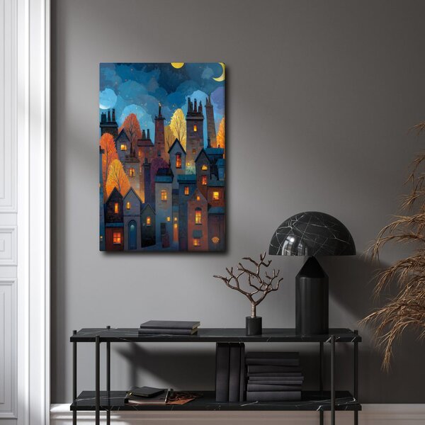 Quadro su tela – Paesaggio urbano festivo