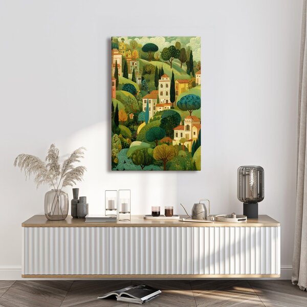 Quadro su tela – Idillio rurale e colline