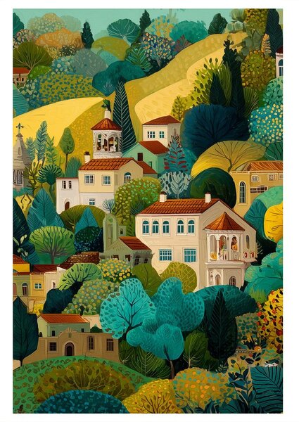 Quadro su tela – Magia del paesaggio colorato