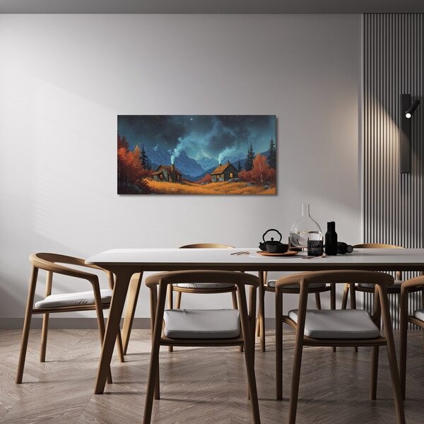 Quadro su tela – Baite natalizie in montagna