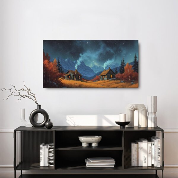 Quadro su tela – Baite natalizie in montagna