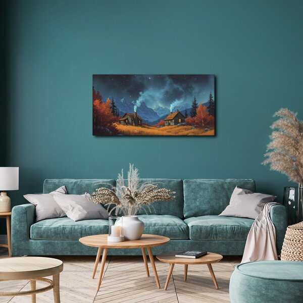 Quadro su tela – Baite natalizie in montagna