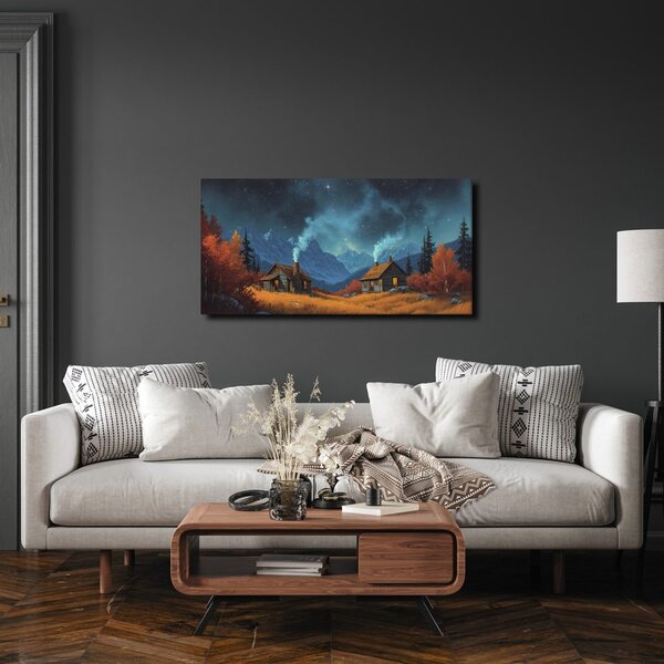Quadro su tela – Baite natalizie in montagna