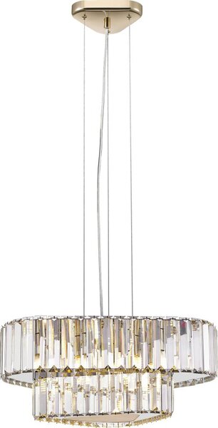 Zuma Line P0496-04G-F7AC - Lampadario a sospensione HELIOS su cavo 4xG9/33W/230V dorato