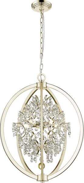 Zuma Line P0477-05B-F7AC - Lampadario a catena PENA 5xG9/42W/230V ottone
