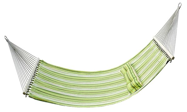 VivaGarden Amaca da Giardino Matrimoniale 284x140 cm con Cuscino in Cotone colore Verde/Giallo