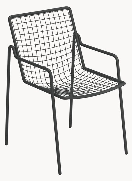 Sedia da giardino impilabile con braccioli Rio R50