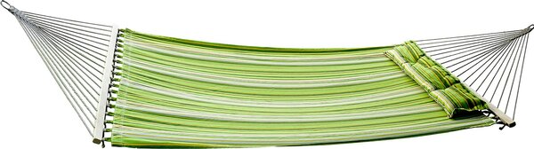 VivaGarden Amaca da Giardino Matrimoniale 284x140 cm con Cuscino in Cotone colore Verde/Giallo