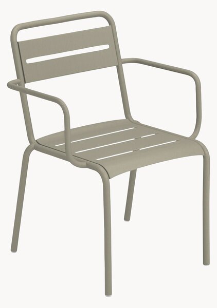 Set di 2 sedie da giardino impilabili con braccioli Star