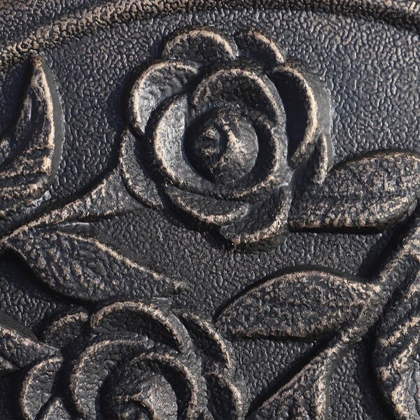 VivaGarden Base per Ombrellone 9kg in Resina con Finiture in Bronzo 45.5 x 31.5cm Nero