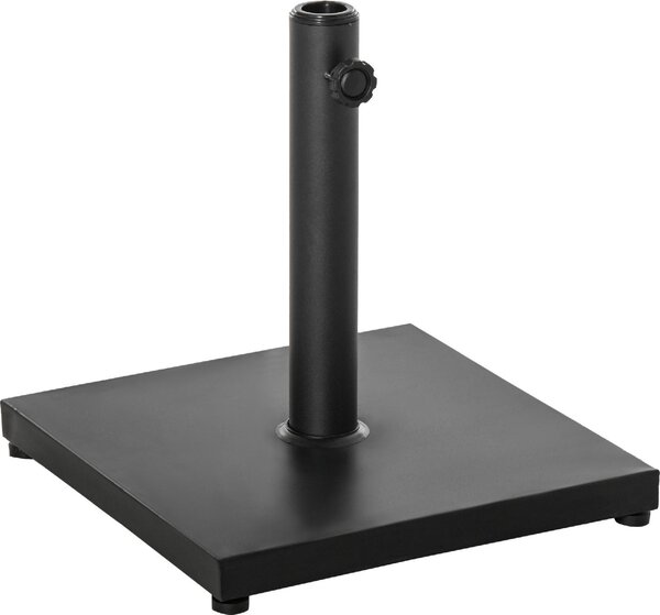 VivaGarden Base per Ombrellone 13kg in Cemento con Finitura Lucida 40x40x43 cm colore Nero