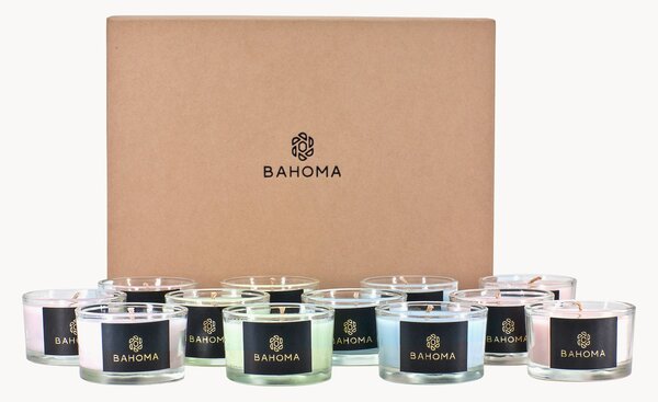 Candele fatte a mano in scatola regalo Alchemy, set da 12