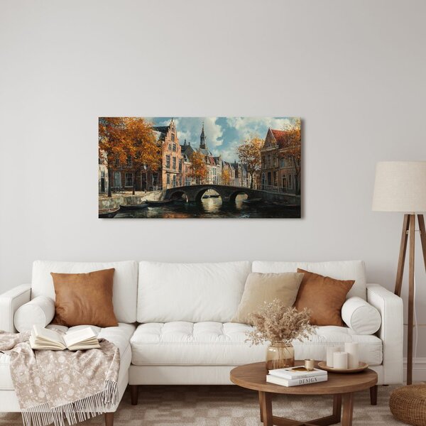 Quadro su tela – Tranquilla strada autunnale