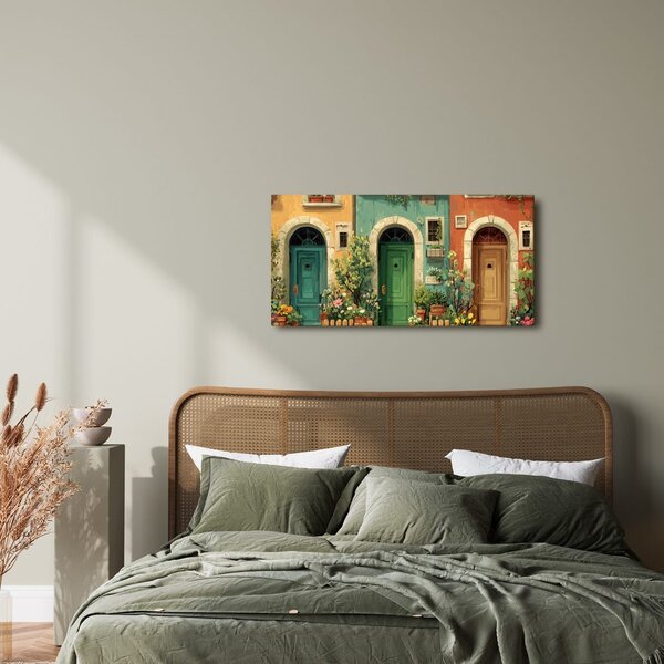 Quadro su tela – Porte romantiche e fiori