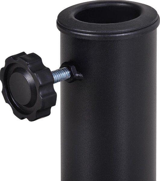 VivaGarden Base per Ombrellone a Mezzaluna da 3.8 e 4.8 mm in Resina con Manovella 50x31x32 cm colore Nero