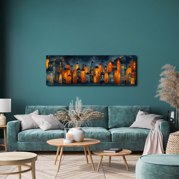Quadro su tela – Scenografia notturna festiva
