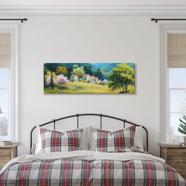 Quadro su tela – Vista su villaggio di montagna