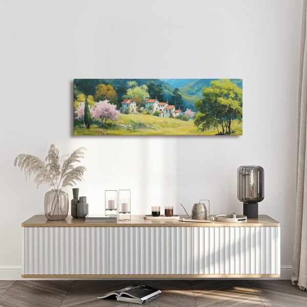 Quadro su tela – Vista su villaggio di montagna