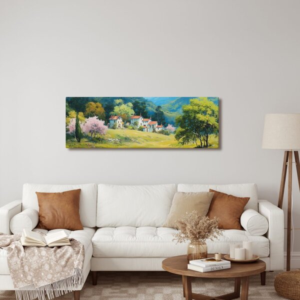 Quadro su tela – Vista su villaggio di montagna