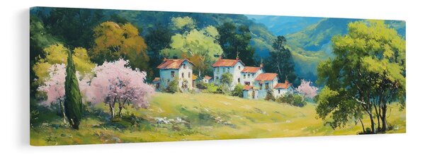 Quadro su tela – Vista su villaggio di montagna