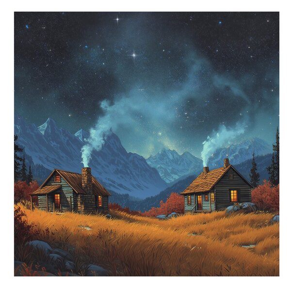 Quadro su tela – Cielo notturno festivo