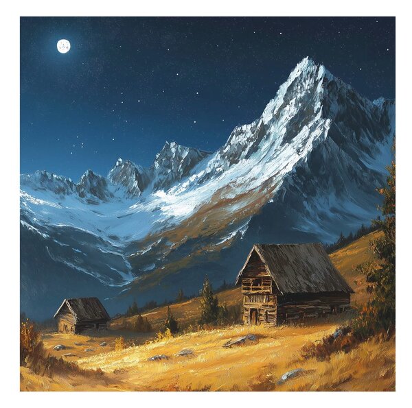 Quadro su tela – Notte festiva in montagna