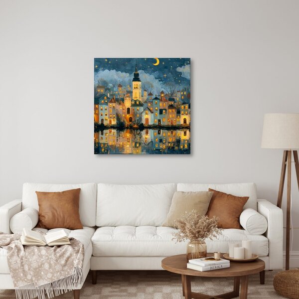 Quadro su tela – Pace festiva sul fiume