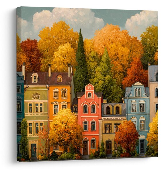 Quadro su tela – Magia della città autunnale