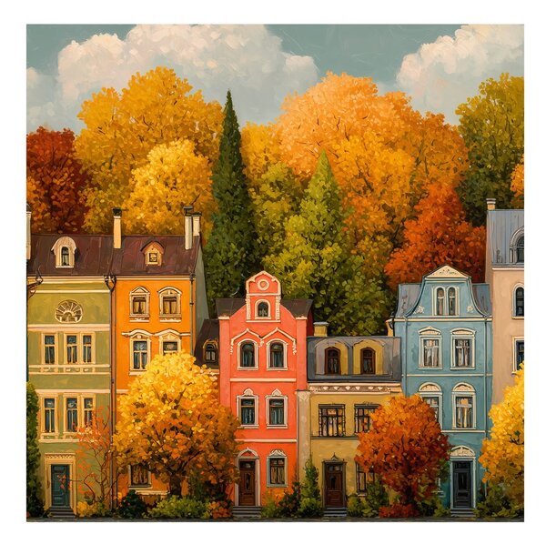 Quadro su tela – Magia della città autunnale