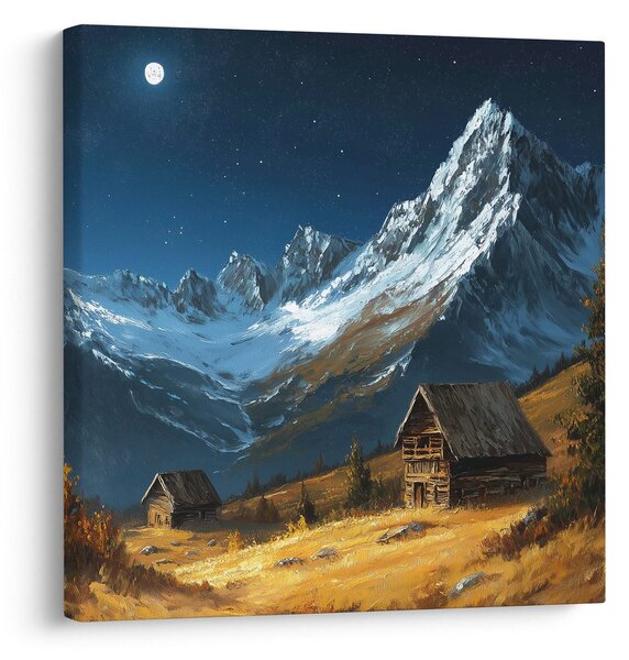 Quadro su tela – Notte festiva in montagna
