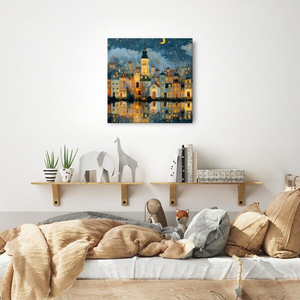 Quadro su tela – Pace festiva sul fiume