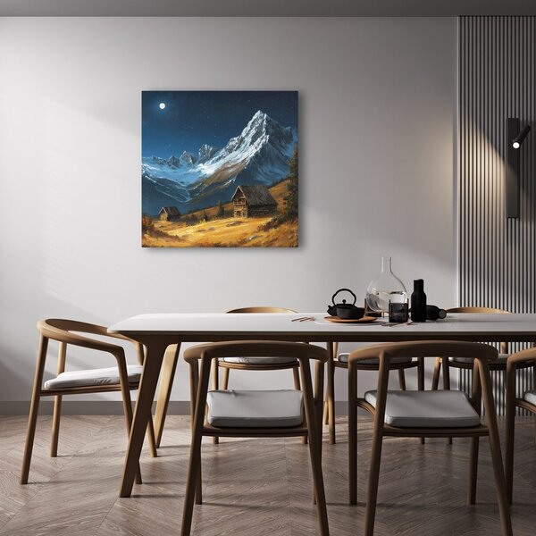 Quadro su tela – Notte festiva in montagna