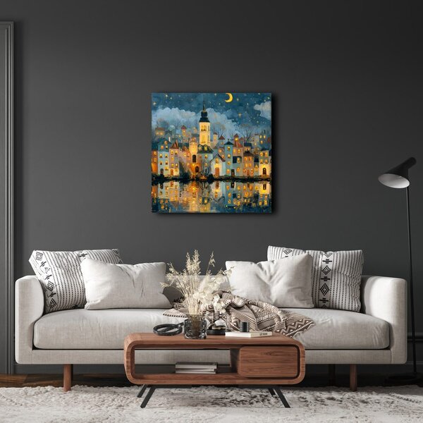 Quadro su tela – Pace festiva sul fiume