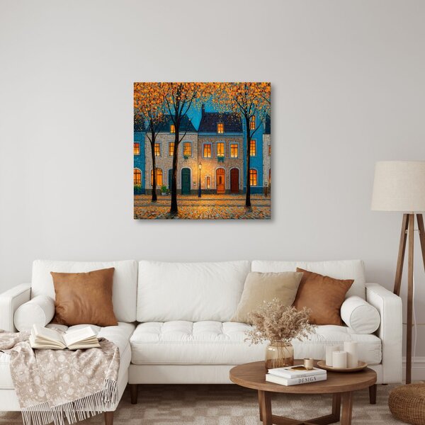 Quadro su tela – Serenità urbana con lampione