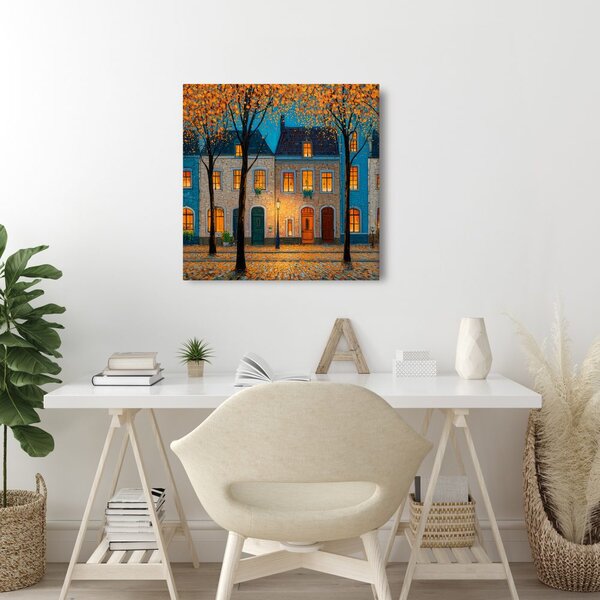 Quadro su tela – Serenità urbana con lampione