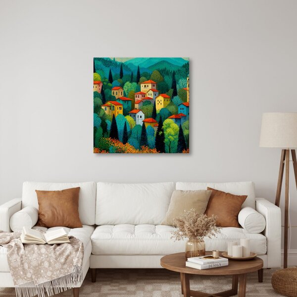 Quadro su tela – Tranquillo villaggio in montagna