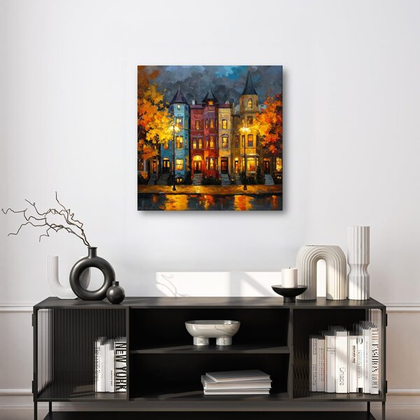 Quadro su tela – Luci d'autunno in città