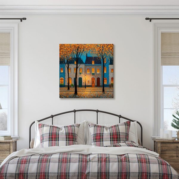 Quadro su tela – Serenità urbana con lampione