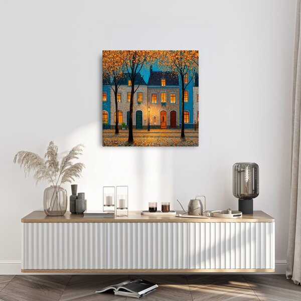 Quadro su tela – Serenità urbana con lampione