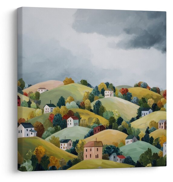 Quadro su tela – Pittoreschi villaggi autunnali