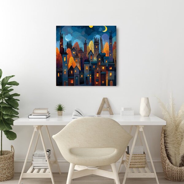 Quadro su tela – Città invernale da fiaba
