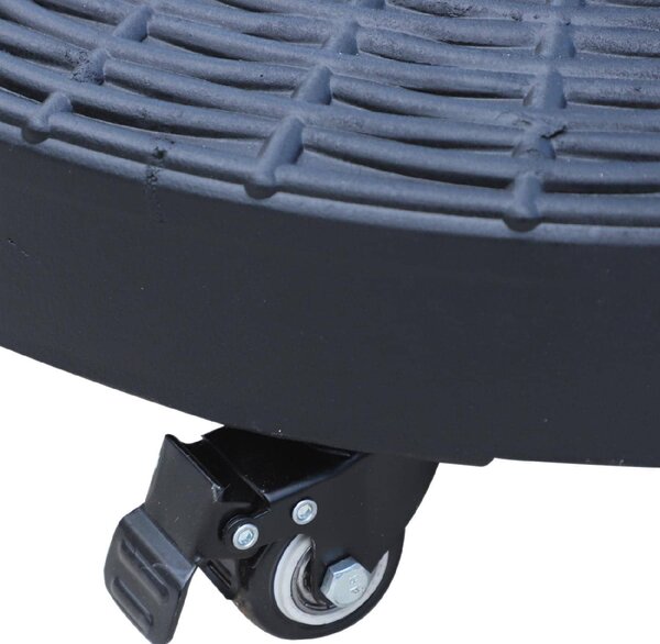 VivaGarden Base per Ombrellone da 38 mm e 4 8mm in Resina e Acciaio Nero 52 x 41cm