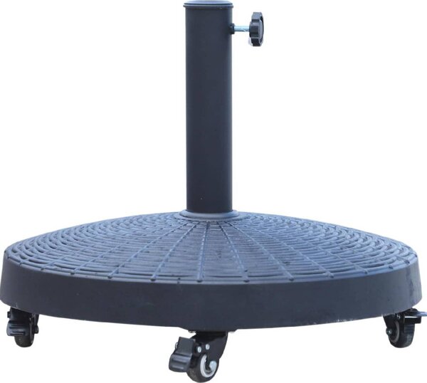 VivaGarden Base per Ombrellone da 38 mm e 4 8mm in Resina e Acciaio Nero 52 x 41cm