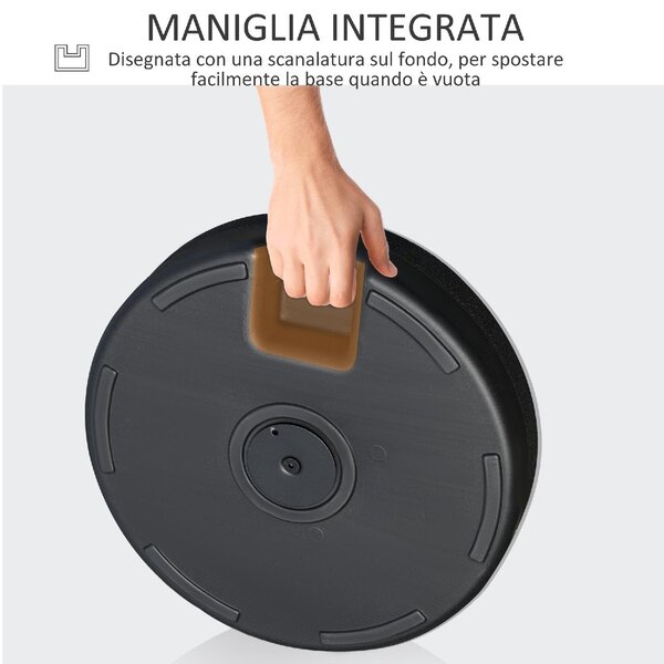 VivaGarden Base per Ombrellone da Giardino con Palo Centrale 3.8cm e 4.8cm HDPE Nero