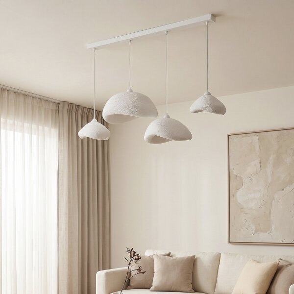 Brilagi - Lampadario a sospensione con cavo WABI SABI 4xE27/40W/230V bianco
