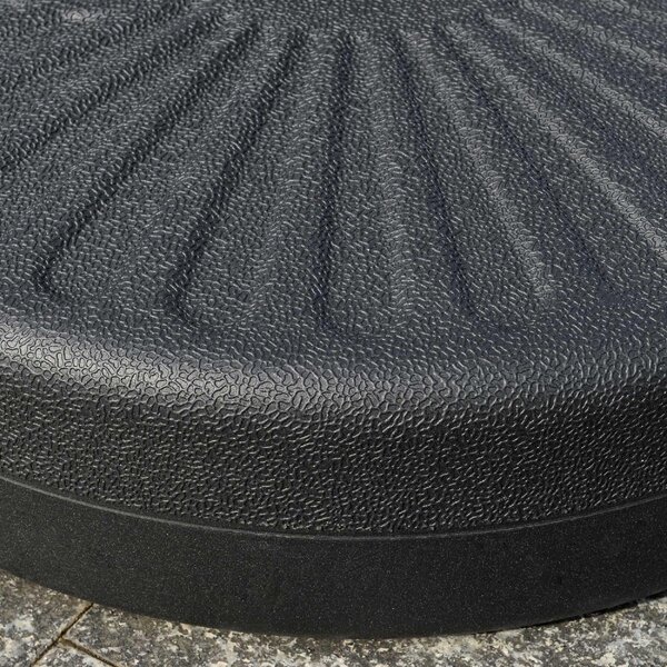 VivaGarden Base per Ombrellone da Giardino con Palo Centrale 3.8cm e 4.8cm HDPE Nero