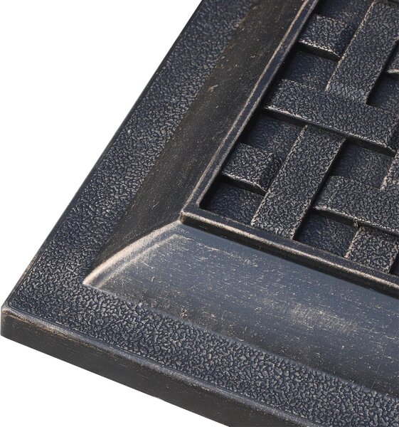 VivaGarden Base per Ombrellone da Giardino in Resina e Acciaio in Stile Vintage 44x44x32 cm Nero e Bronzo