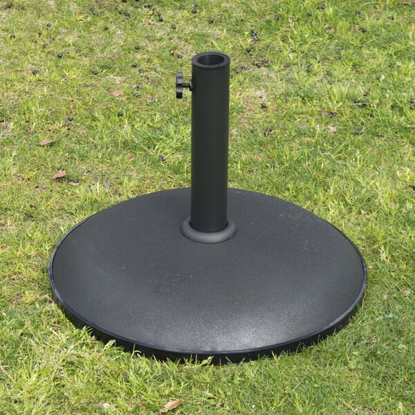 VivaGarden Base per Ombrellone da Giardino in Cemento per Ombrelloni con Palo di 35mm 38mm o 48mm Nero 50x37cm