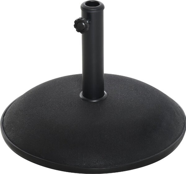 VivaGarden Base per Ombrellone da Giardino in Cemento per Ombrelloni con Palo di 35mm 38mm o 48mm Nero 50x37cm